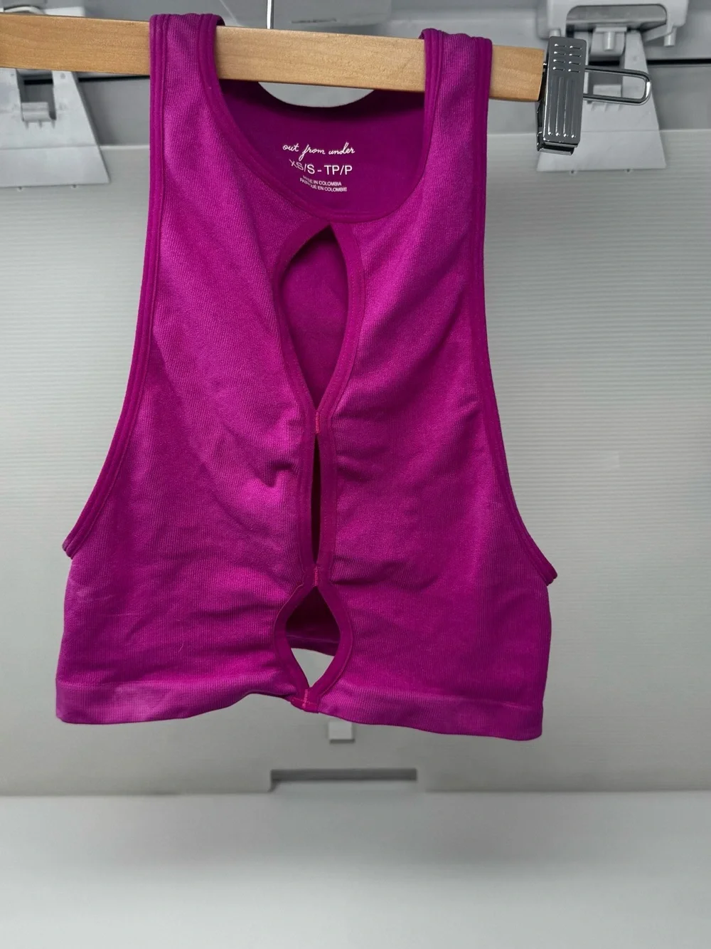 Out From Under Magenta Cutout Crop Tank Top